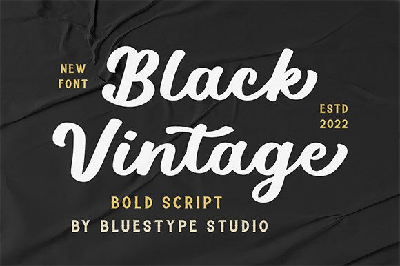 Black Vintage Font: Bold Script for Campaign Impact