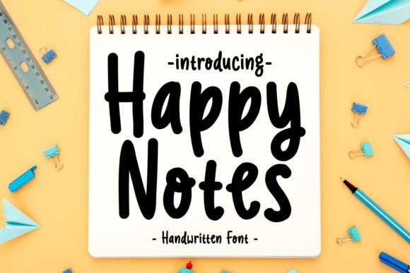 Happy Notes: The Handwritten Font for Crafters