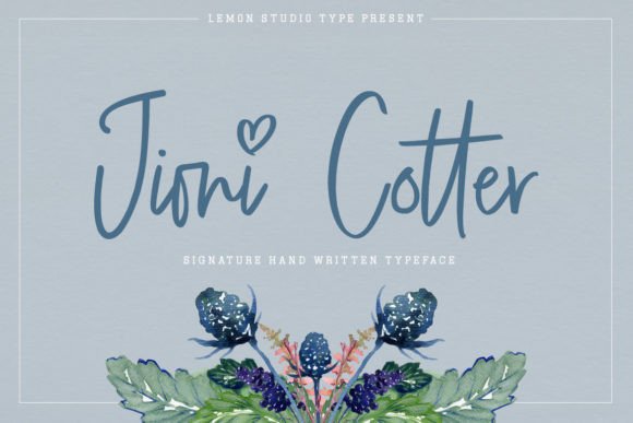 Jioni Cotter: A Handwritten Typeface for Elegant Editorial Design