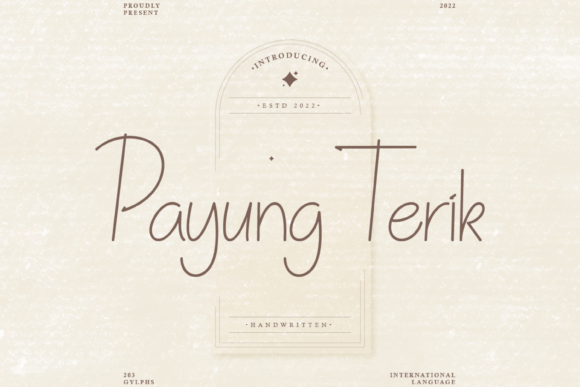 Payung Terik: A Handwritten Font for Authentic Branding