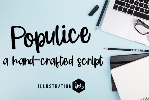 Populice: A Handwritten Font for Authentic Branding