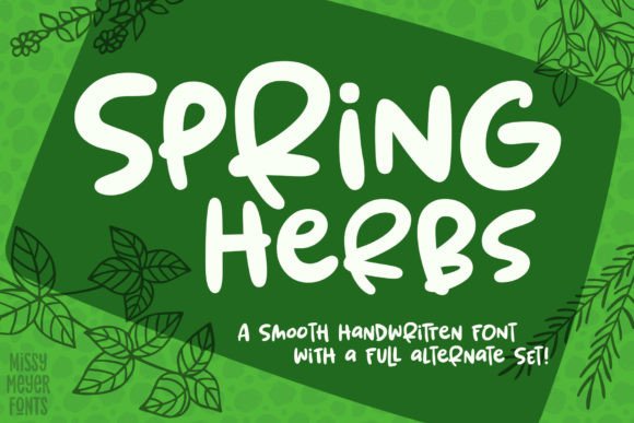 Spring Herbs Font Review: A Whimsical Typeface for Campaigns