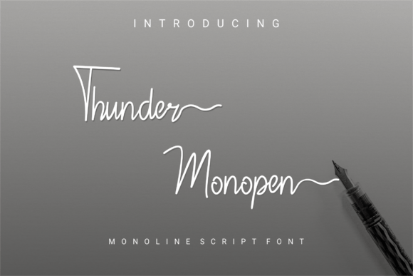 Thunder Monopen: A Dainty Script Font for Handmade Brands